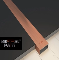 stainless-steel-u-shaped-Ti-rose-gold-hairline-finish-inlays-manufacturer.webp